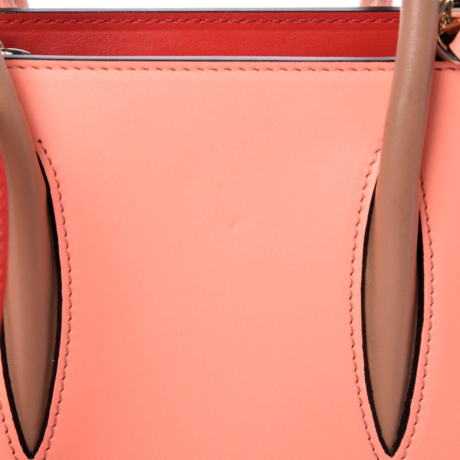 Christian Louboutin Calfskin Studded Small Paloma Flamingo 8 of 8