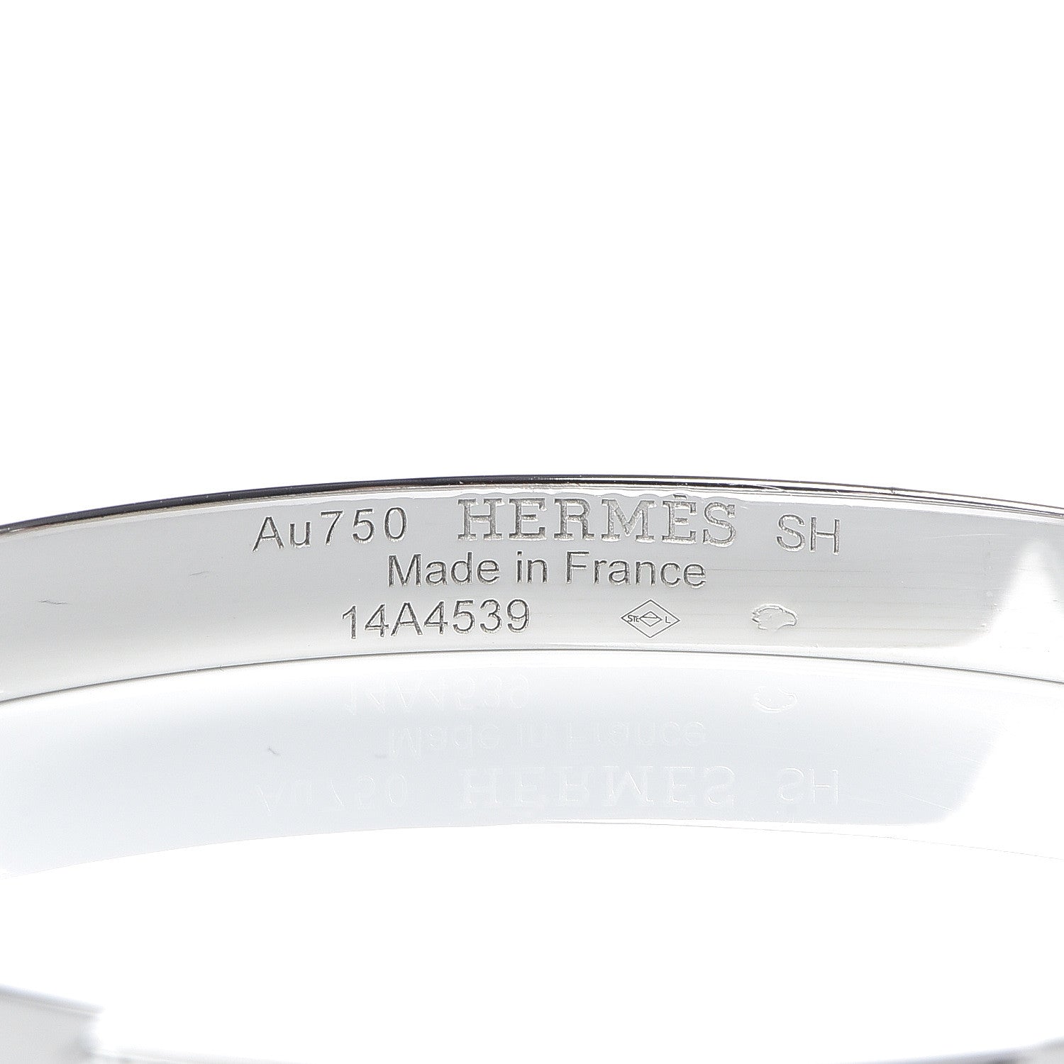 Hermes 18K White Gold Diamond PM Kelly Bracelet SH 4 of 6