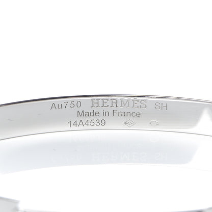 Hermes 18K White Gold Diamond PM Kelly Bracelet SH 4 of 6