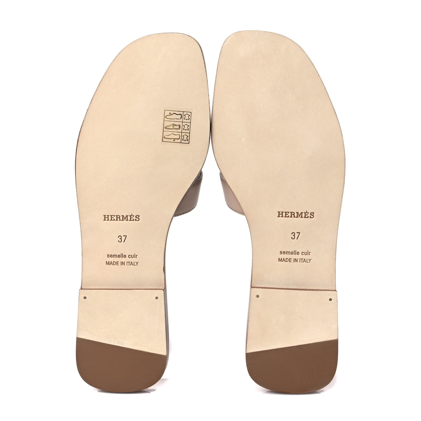 Box Calfskin Oran Sandals 37 Bois De Santal