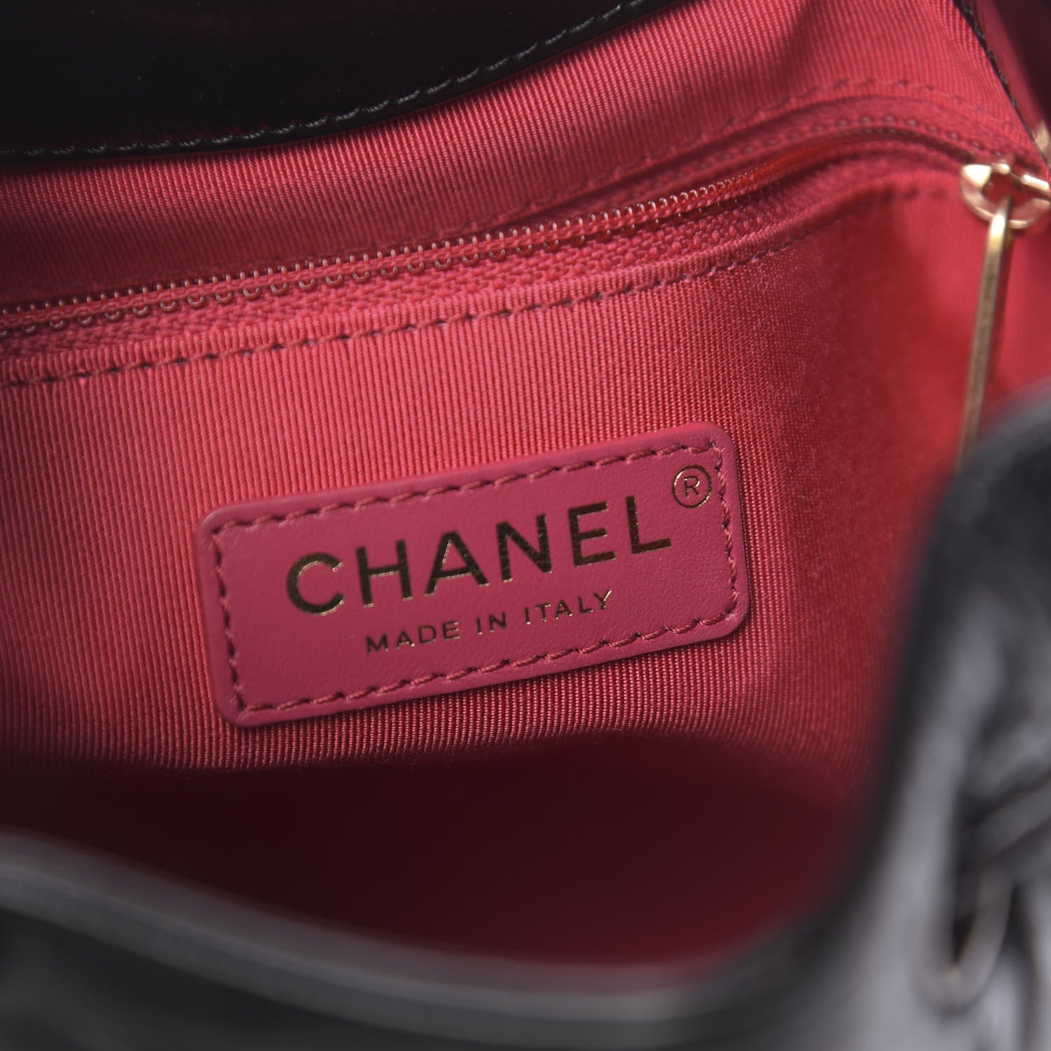 Chanel Shiny Aged Calfskin CC Chain Drawstring Bag Black 6 of 11