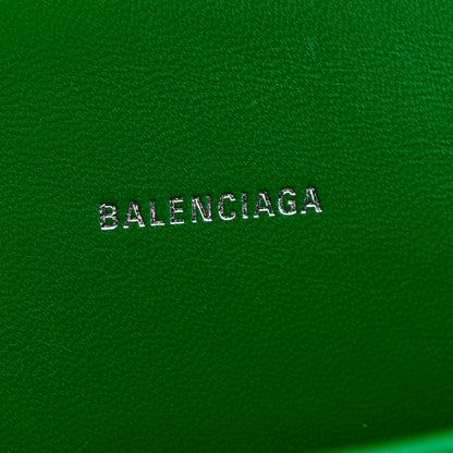 Balenciaga Shiny Calfskin Crocodile Embossed Hourglass Top Handle Bag XS Jade 5 of 10