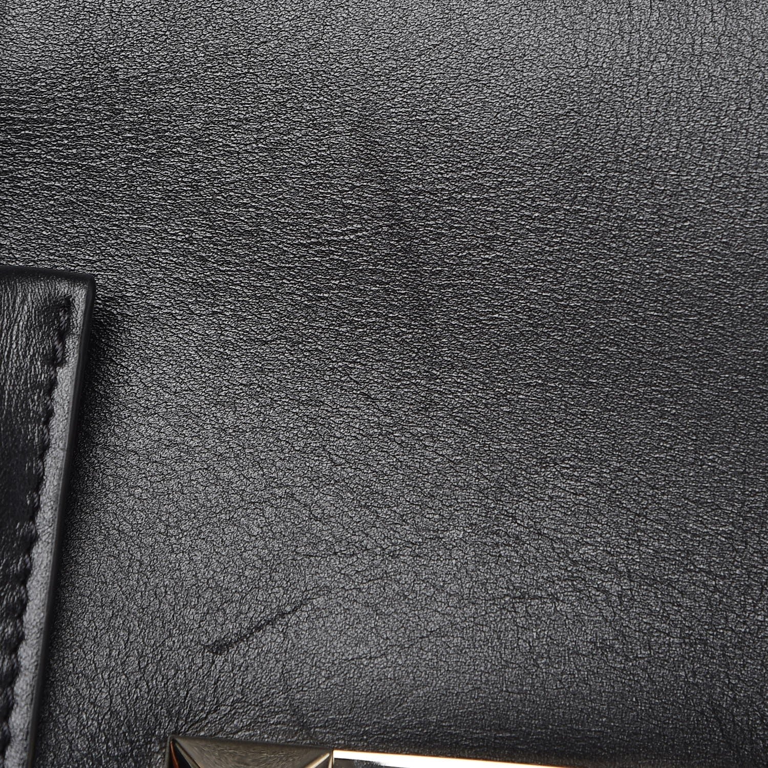 Valentino Garavani Calfskin Groumette Small Demilune Double Handle Satchel Black 7 of 10