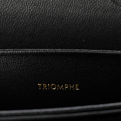Celine Shiny Calfskin Medium Triomphe Black 6 of 13