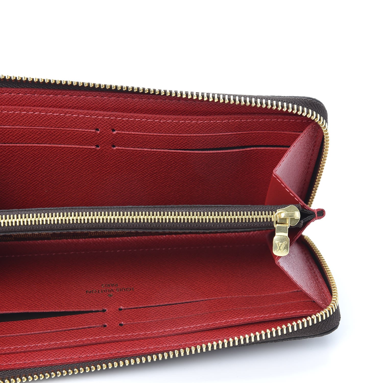 Louis Vuitton Damier Ebene Clemence Wallet Cherry 4 of 9