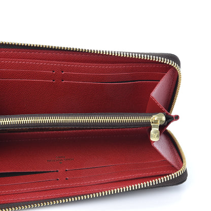Louis Vuitton Damier Ebene Clemence Wallet Cherry 4 of 9