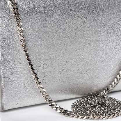 Saint Laurent Metallic Lambskin Medium Cloud Star Monogram Kate Satchel Argento 15 of 15