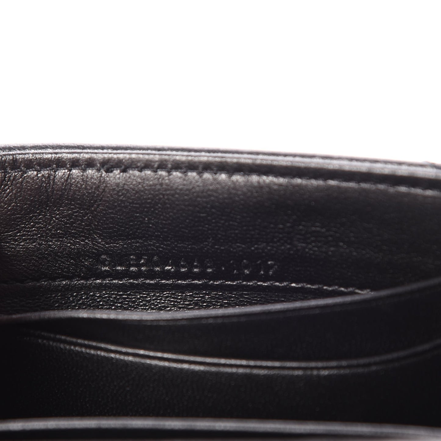 Lambskin Y Quilted Monogram Small Loulou Envelope Wallet Black