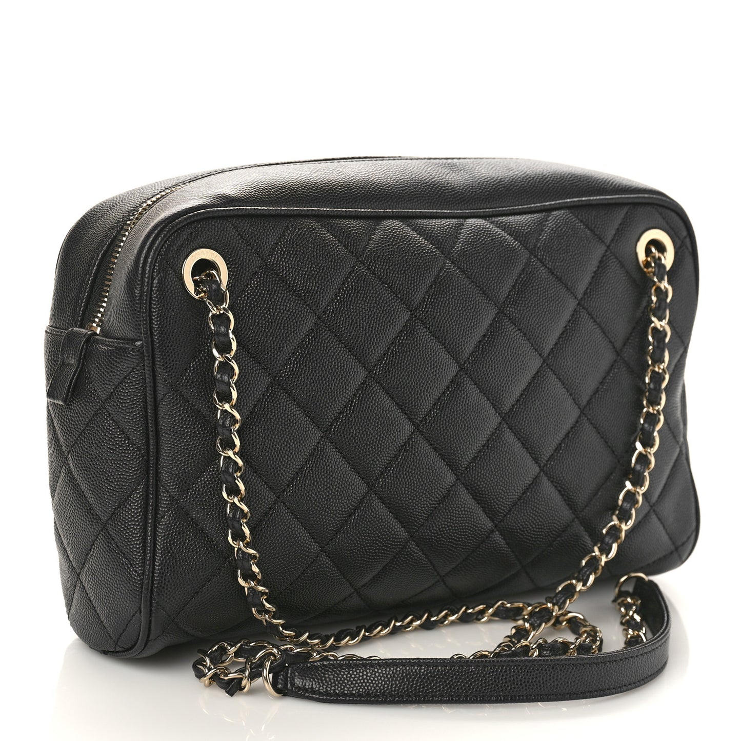 Caviar Quilted Medium In & Out Camera Case Black