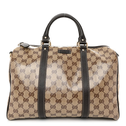 Gucci Crystal Monogram Medium Joy Boston Dark Brown 1 of 10