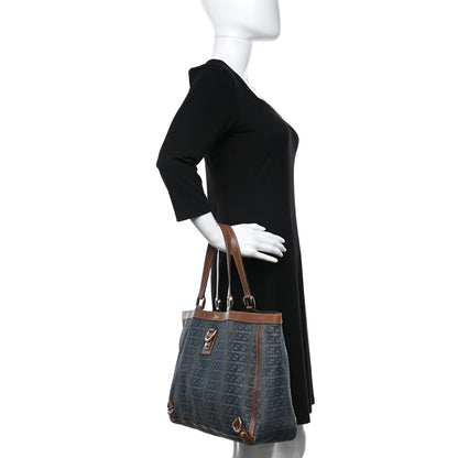 Gucci Denim GG Large Abbey Tote Blue 3 of 16