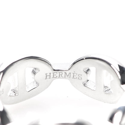 Hermes Sterling Silver PM Chaine d'Ancre Enchainee Band Ring 56 7.5 4 of 7