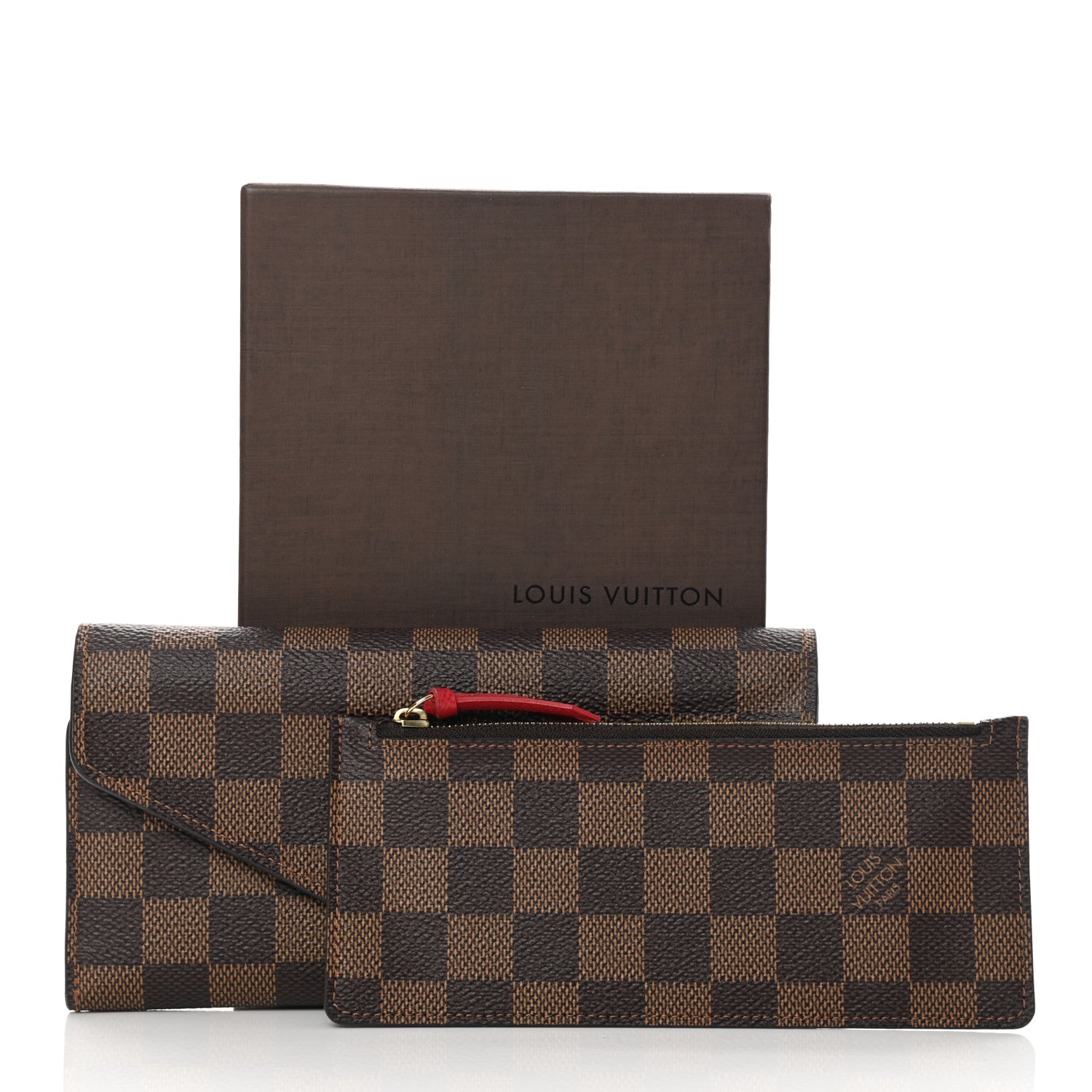 Louis Vuitton Damier Ebene Josephine Wallet Red 16 of 16