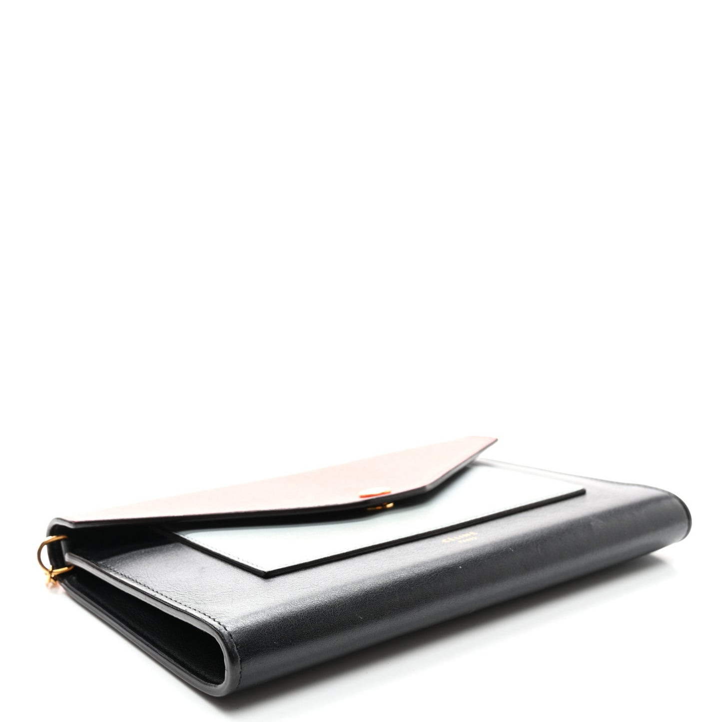 Liege Calfskin Tri-Color Large Pocket Flap On Chain Multicolor