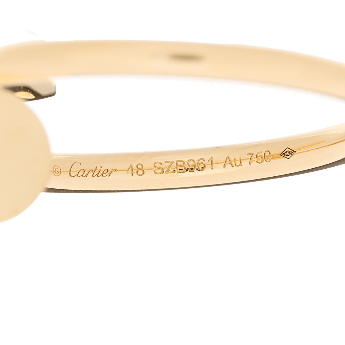 Cartier 18K Yellow Gold Small Juste Un Clou Ring 48 4.5 3 of 3