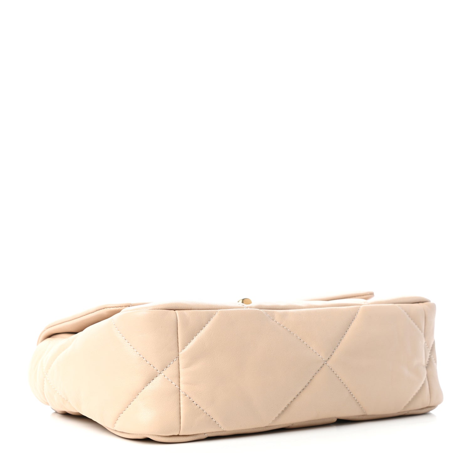 Lambskin Quilted Medium Chanel 19 Flap Beige