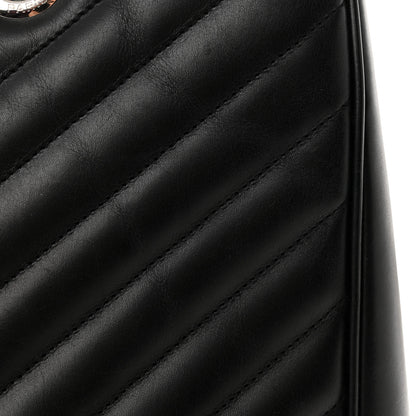 Saint Laurent Smooth Calfskin Matelasse Chevron Large Monogram Shopping Bag Black 13 of 16