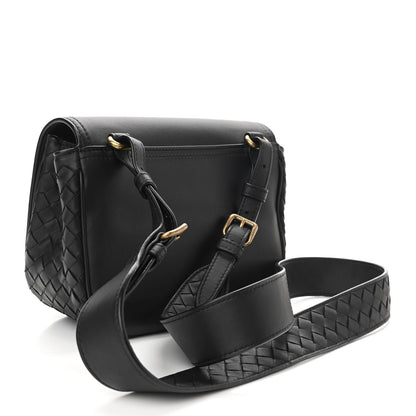 Bottega Veneta Nappa Intrecciato BV Luna Shoulder Bag Black 2 of 9