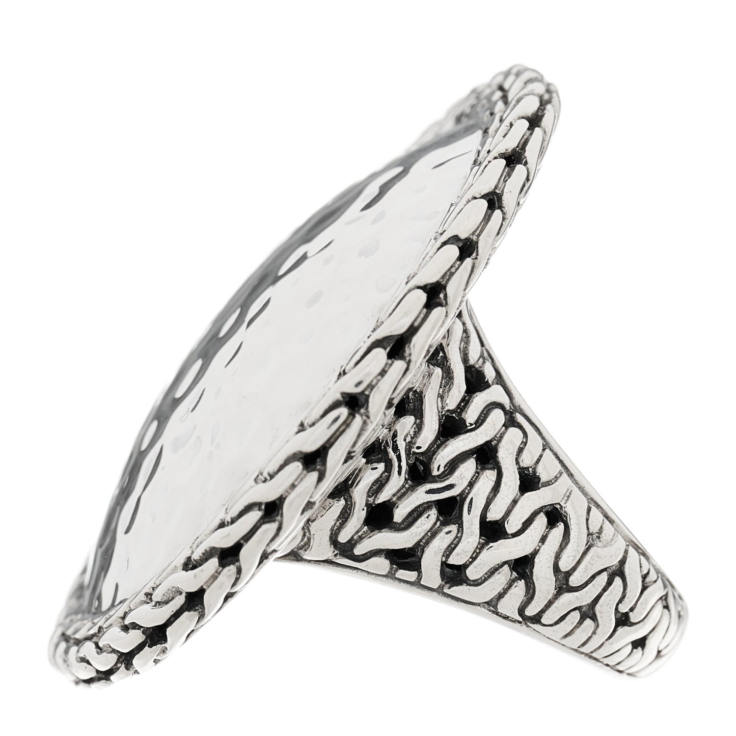 Sterling Silver Palu Hammered Dome Ring 55 7.25