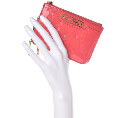 Louis Vuitton Vernis Key Pouch Rose Litchi 2 of 13