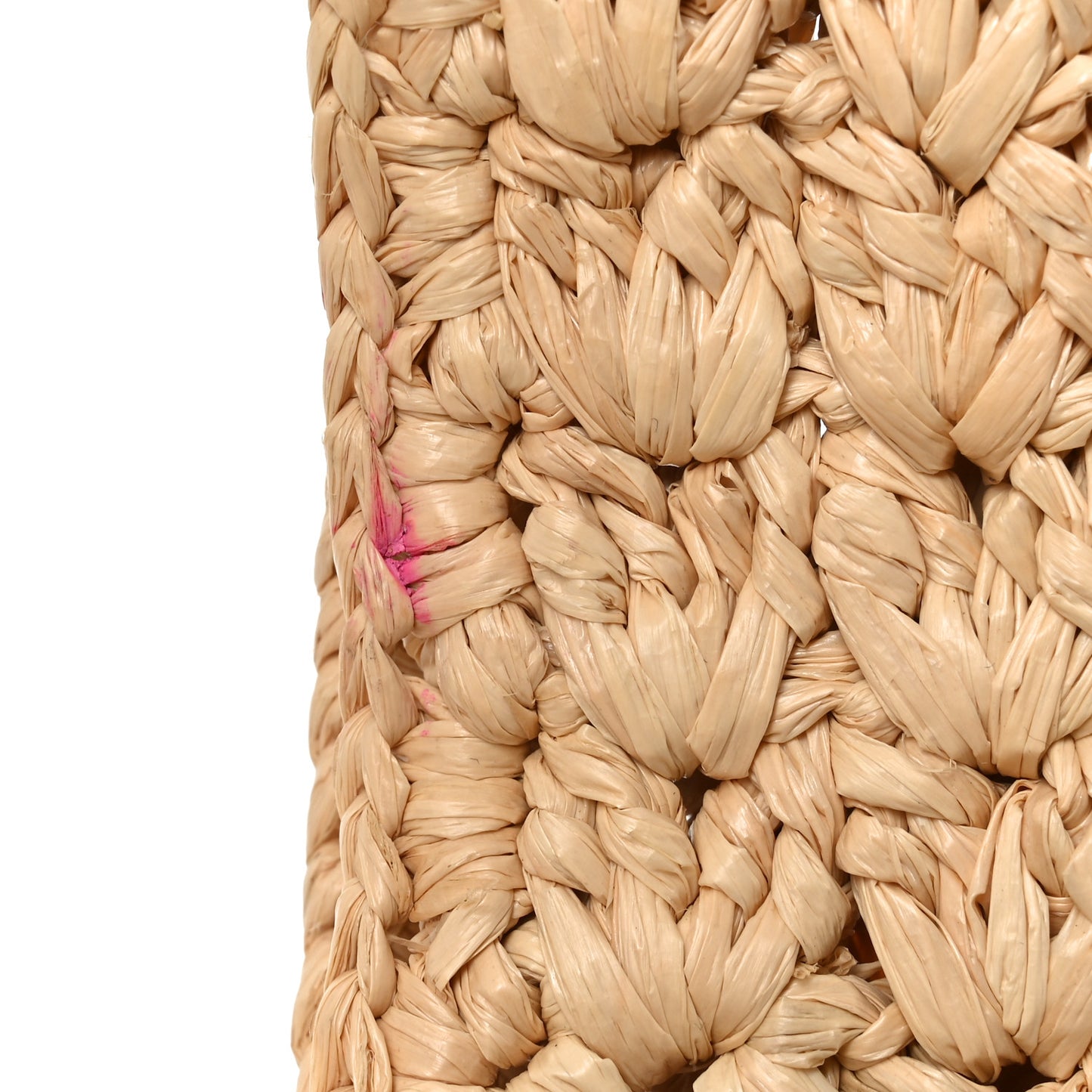 Raffia Calfskin Triomphe Panier Hobo Bag Natural Tan