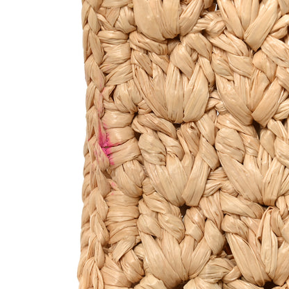 Celine Raffia Calfskin Triomphe Panier Hobo Bag Natural Tan 11 of 11