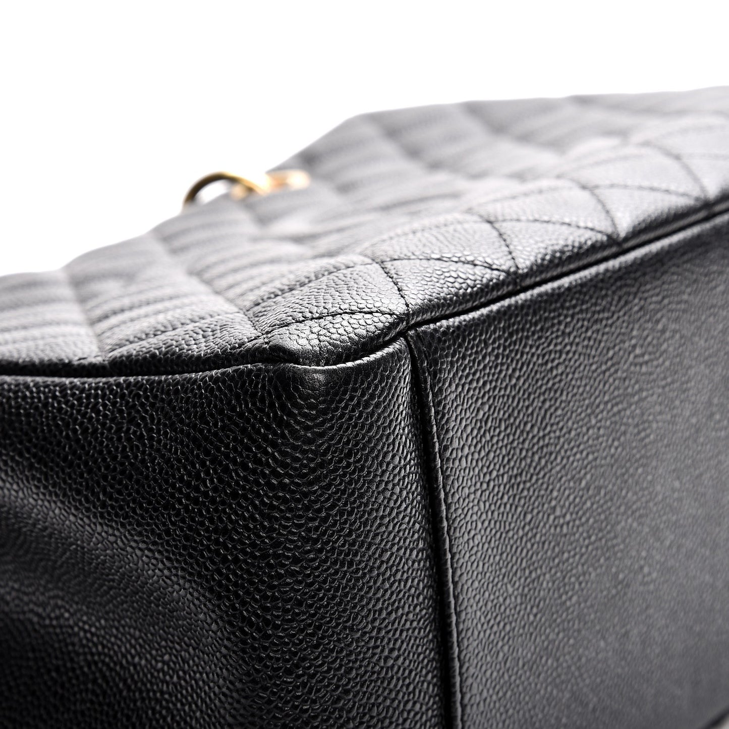 Caviar Quilted Grand Shopping Tote GST Black