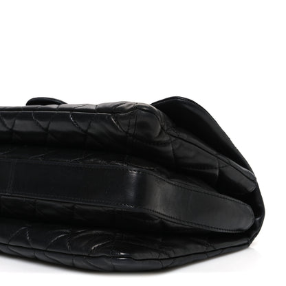 Chanel Lambskin Quilted Jumbo 3 Flap Black 10 of 11