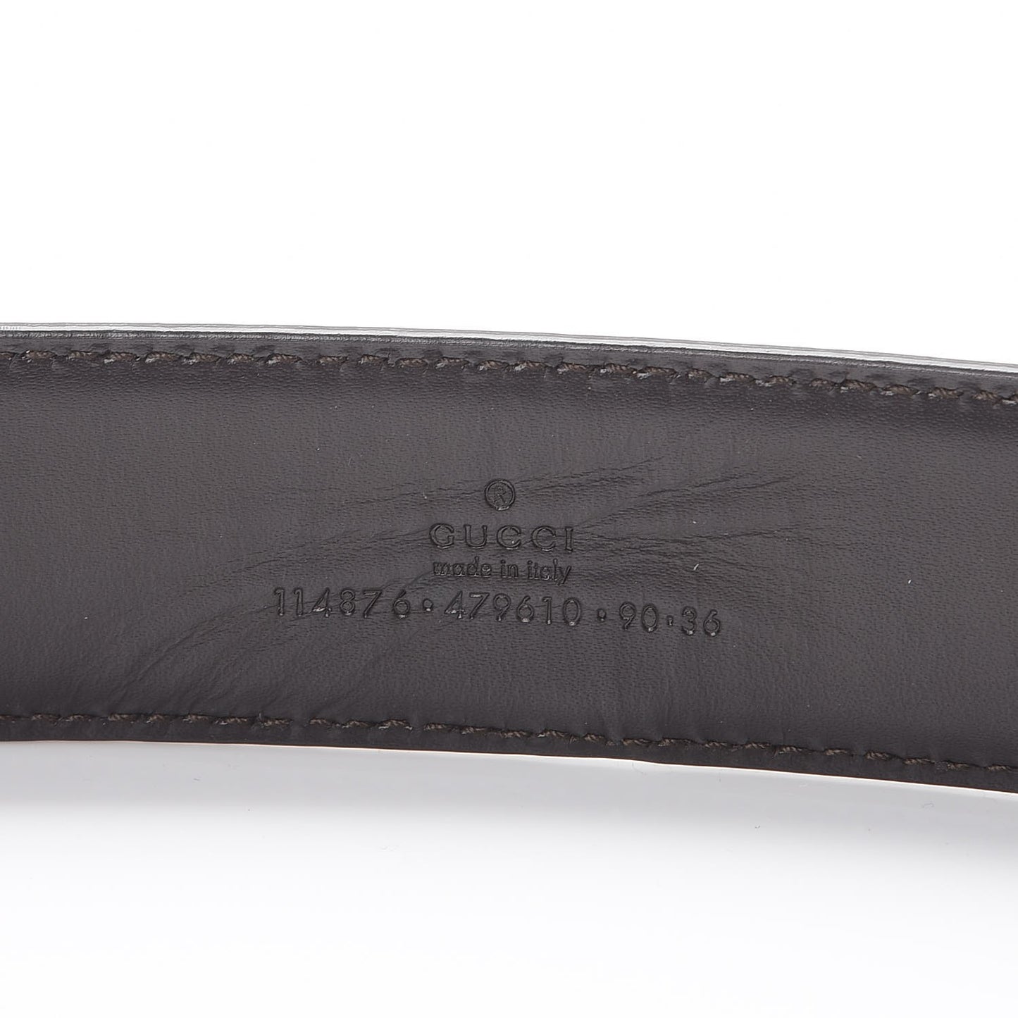 Guccissima Interlocking G 40mm Belt 90 36 Dark Brown
