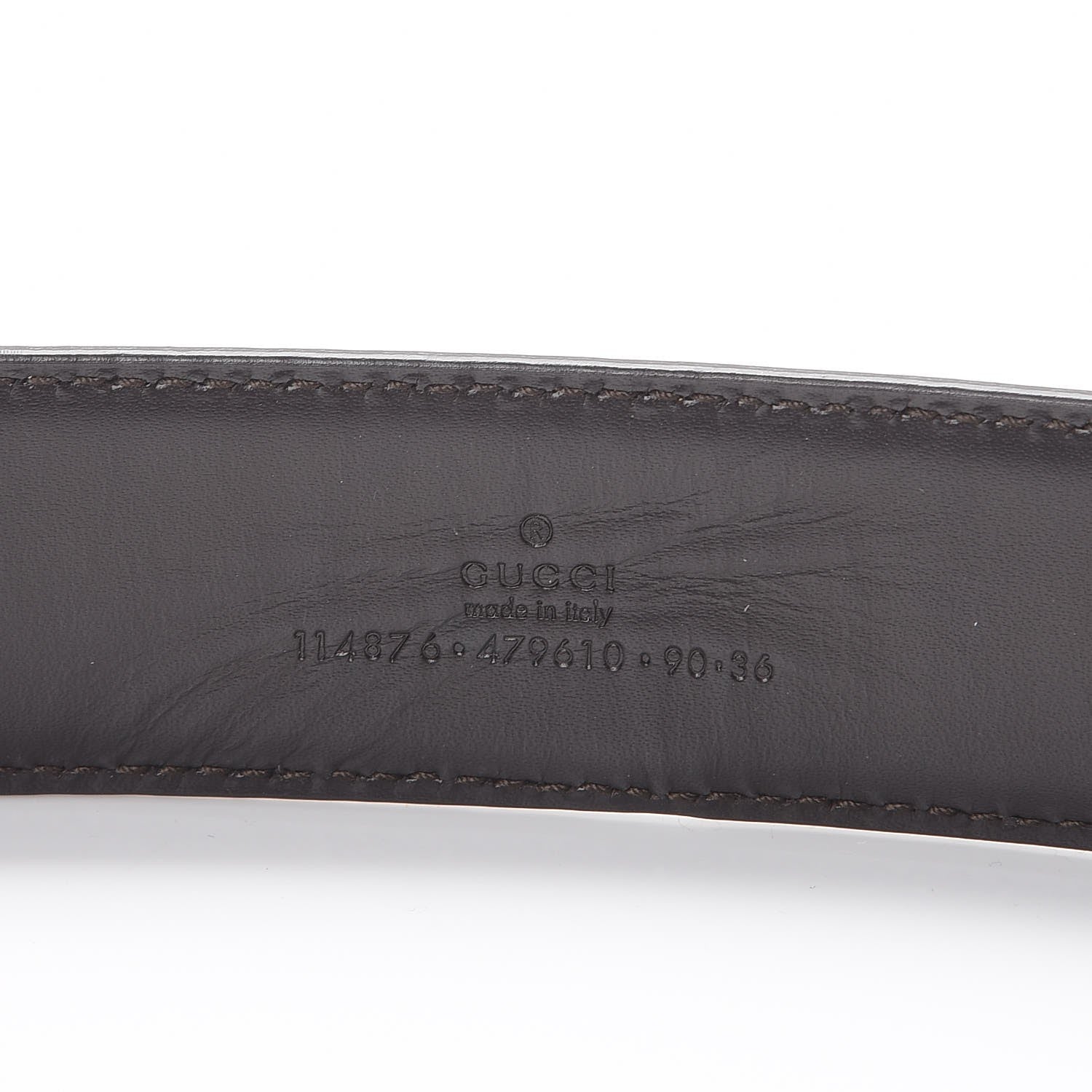 Gucci Guccissima Interlocking G 40mm Belt 90 36 Dark Brown 6 of 8