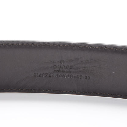 Gucci Guccissima Interlocking G 40mm Belt 90 36 Dark Brown 6 of 8