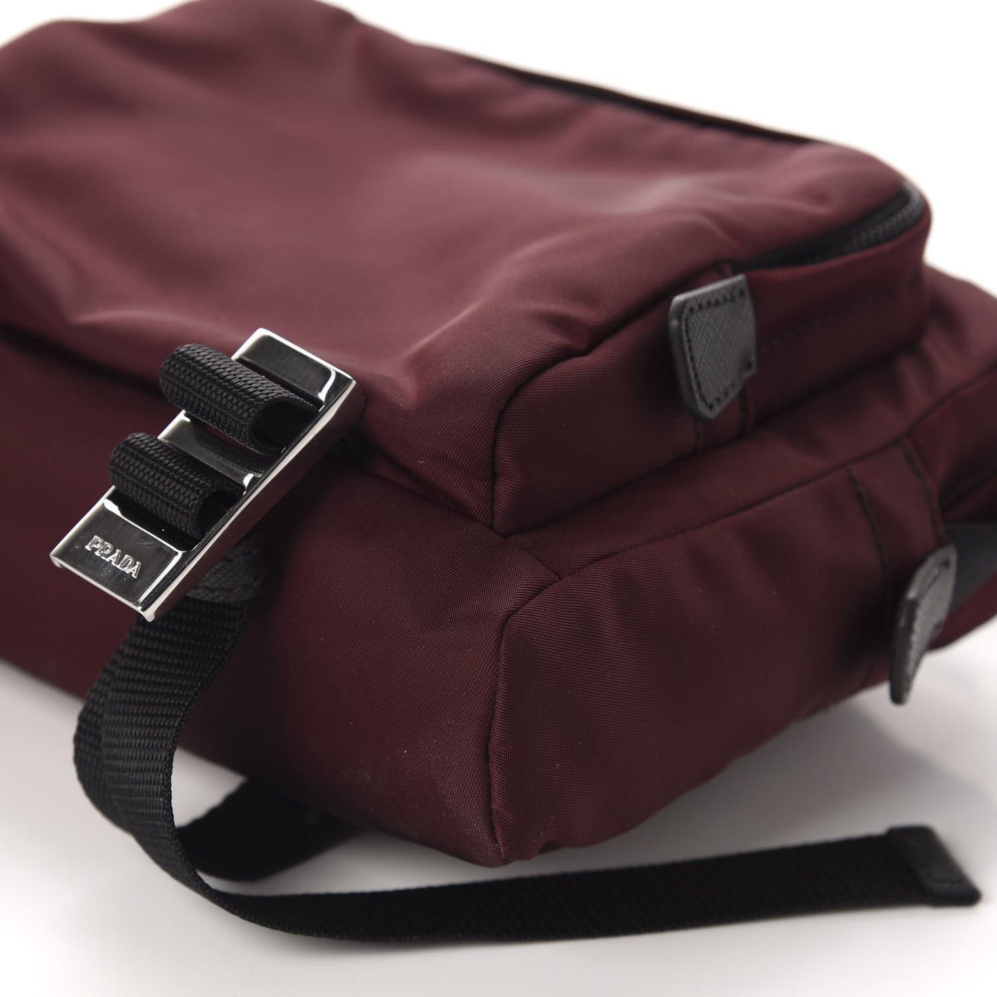 Tessuto Nylon Saffiano Crossbody Granato