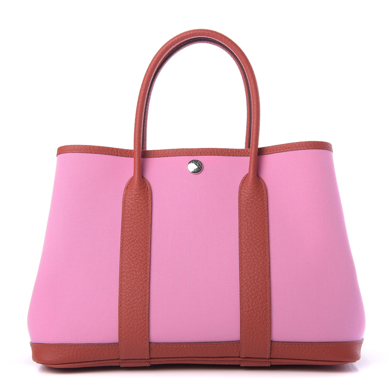 Hermes Toile Militaire Vache Country Garden Party Tote 30 Bubblegum Rouge Duchesse 1 of 11
