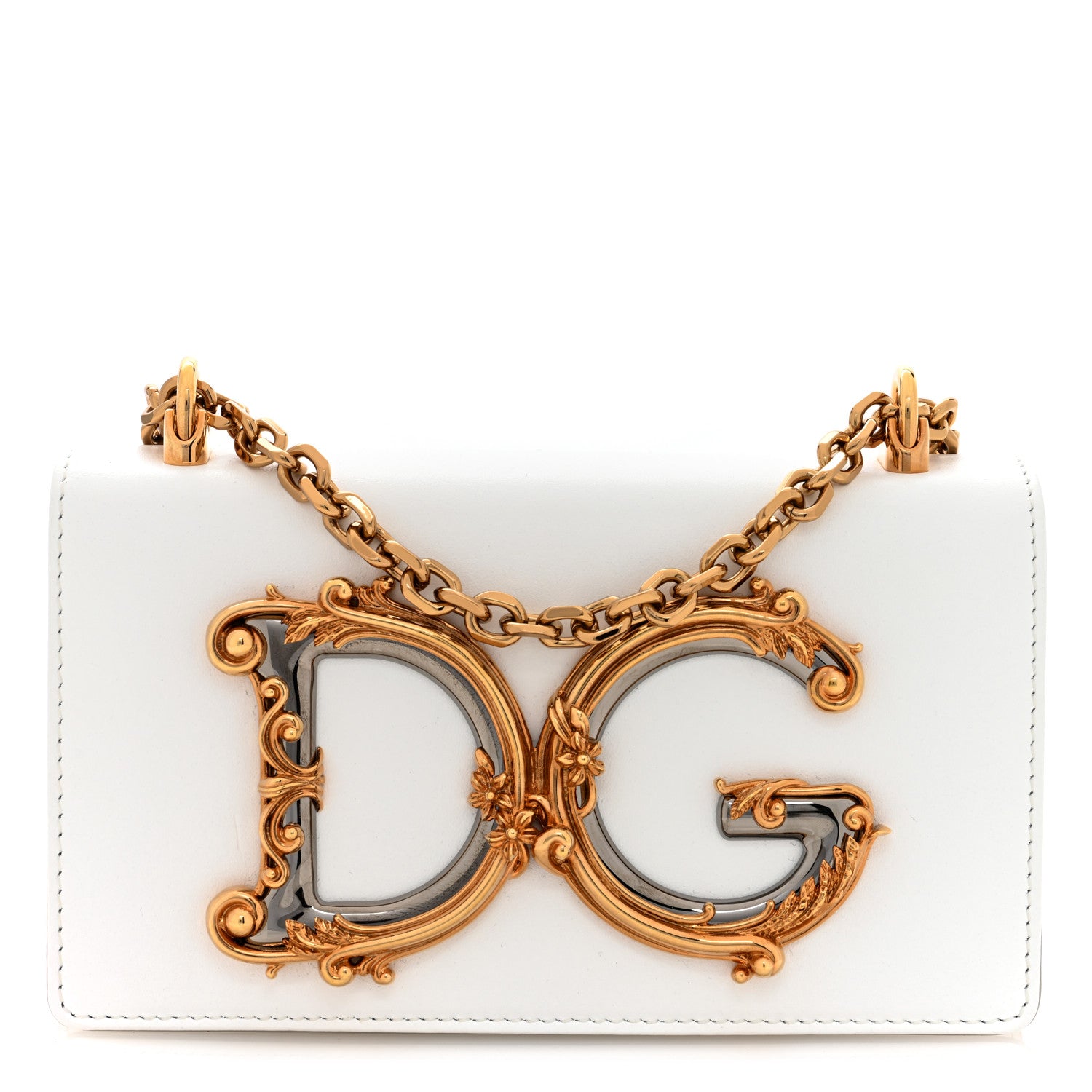 Dolce & Gabbana Nappa DG Girls Phone Shoulder Bag White 1 of 9