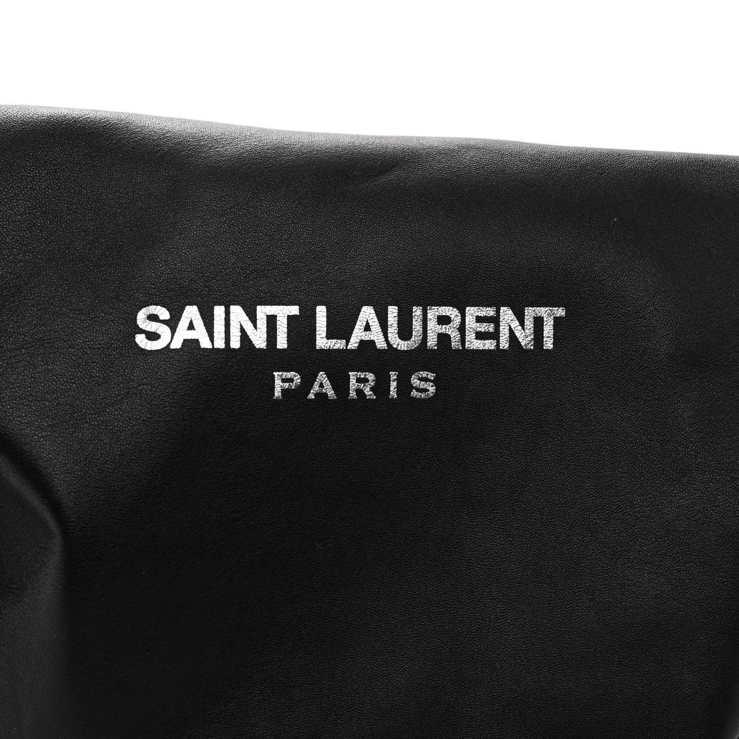 Lambskin Teddy Drawstring Bag Black