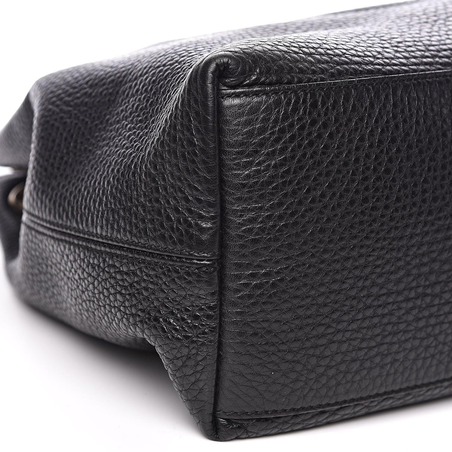 Gucci Pebbled Calfskin Medium Soho Chain Shoulder Bag Black 8 of 14