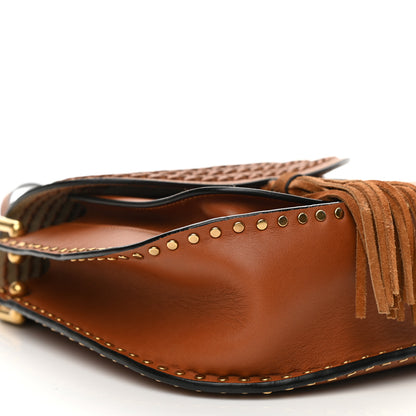 Chloe Calfskin Braided Medium Hudson Shoulder Bag Caramel 8 of 12