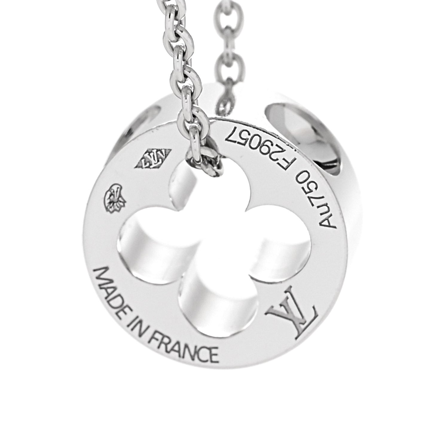 18K White Gold Empreinte Pendant Necklace