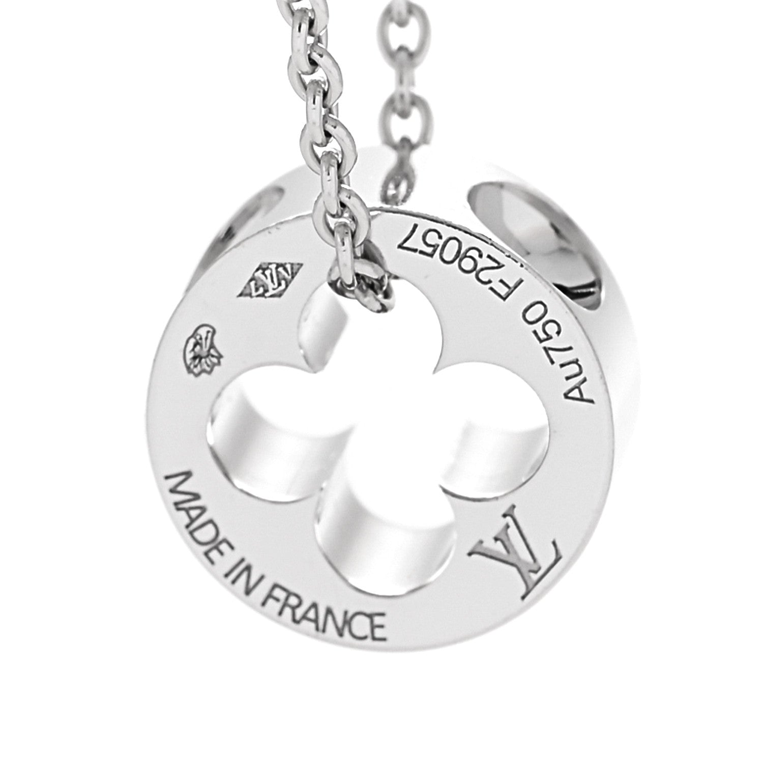 Louis Vuitton 18K White Gold Empreinte Pendant Necklace 5 of 5