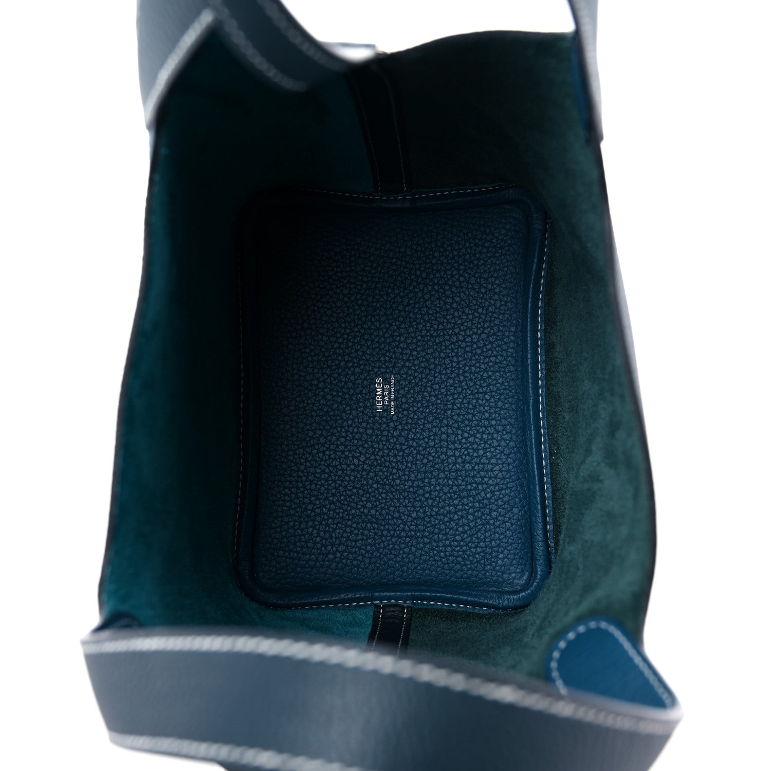 Hermes Taurillon Clemence Casaque Picotin Lock 18 PM Vert Bosphore Vert Cypress 5 of 12