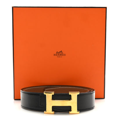 Hermes Box Togo 32mm H Belt 90 36 Black Gold 4 of 4