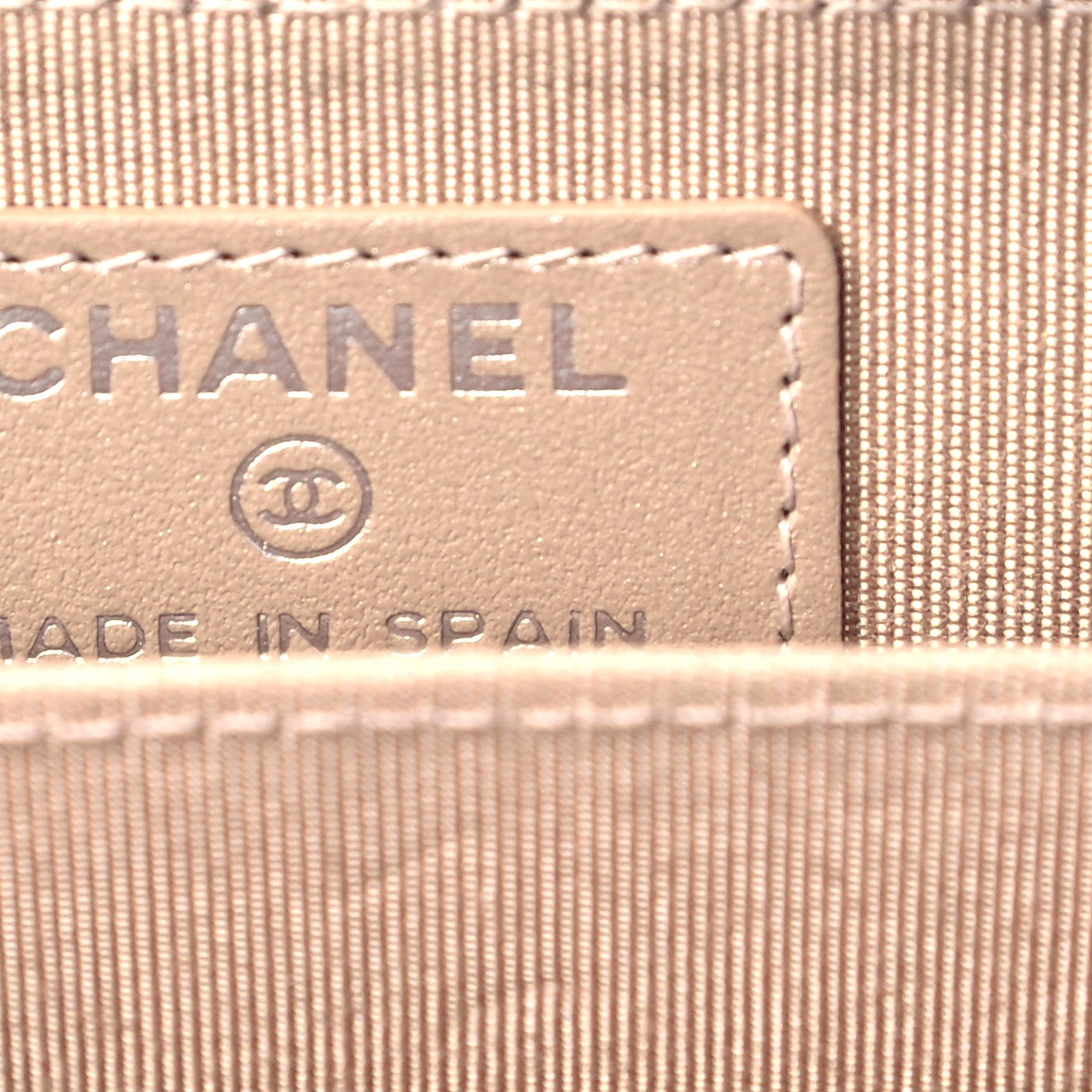 Chanel Metallic Caviar Chevron Quilted Zip Around Coin Purse Light Gold 6 of 10