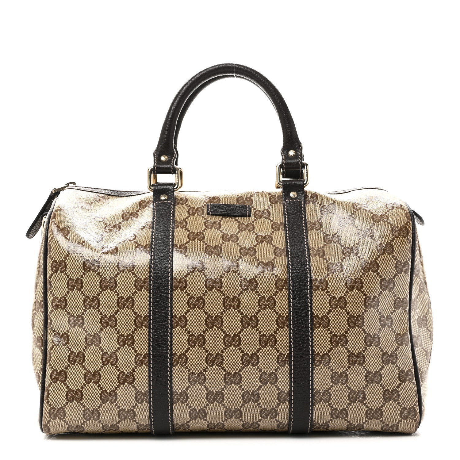 Gucci Crystal Monogram Medium Joy Boston Dark Brown 1 of 9