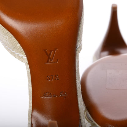 Louis Vuitton Mini Lin Bow Mules 37.5 Dune 8 of 13