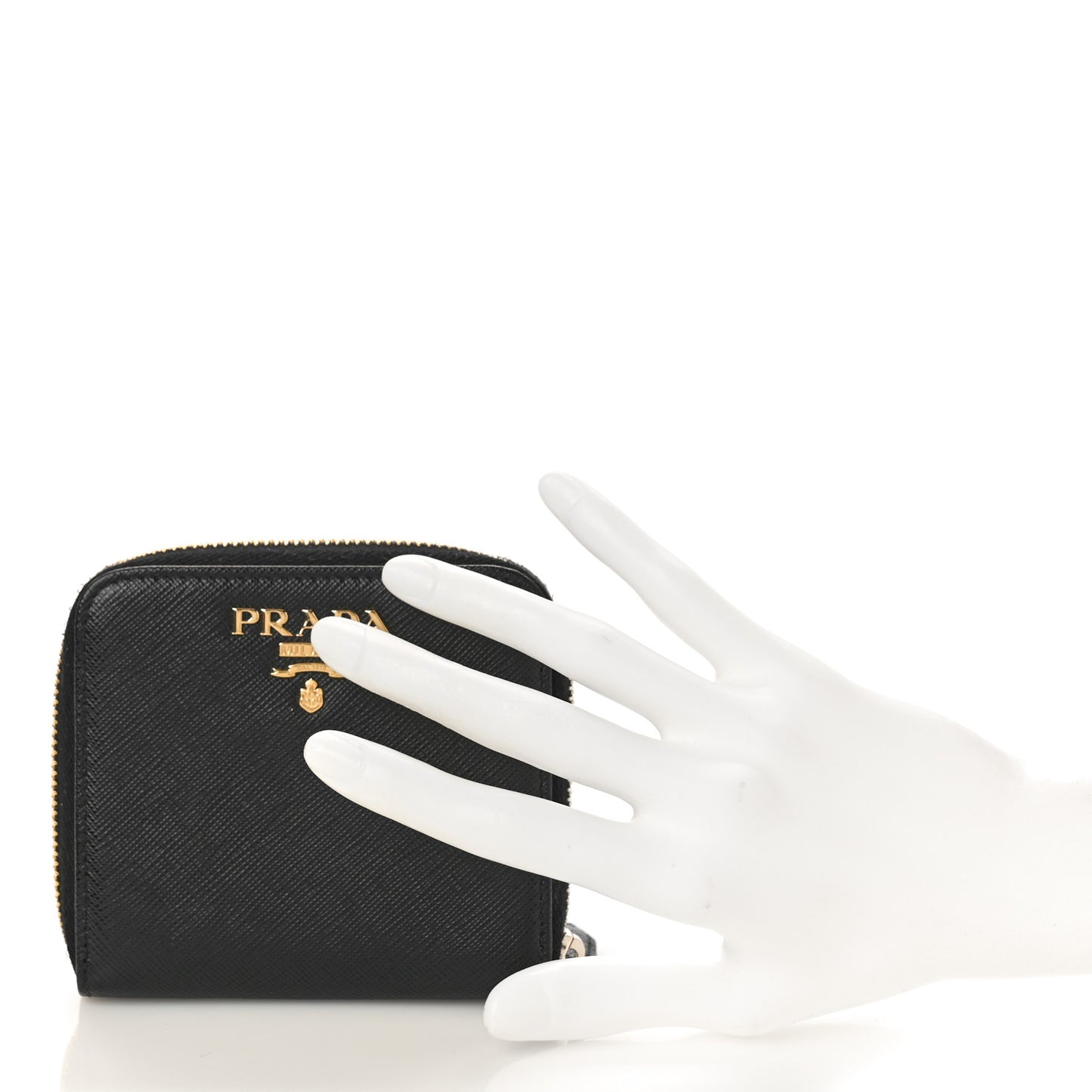 Saffiano Metal Coin Purse Black