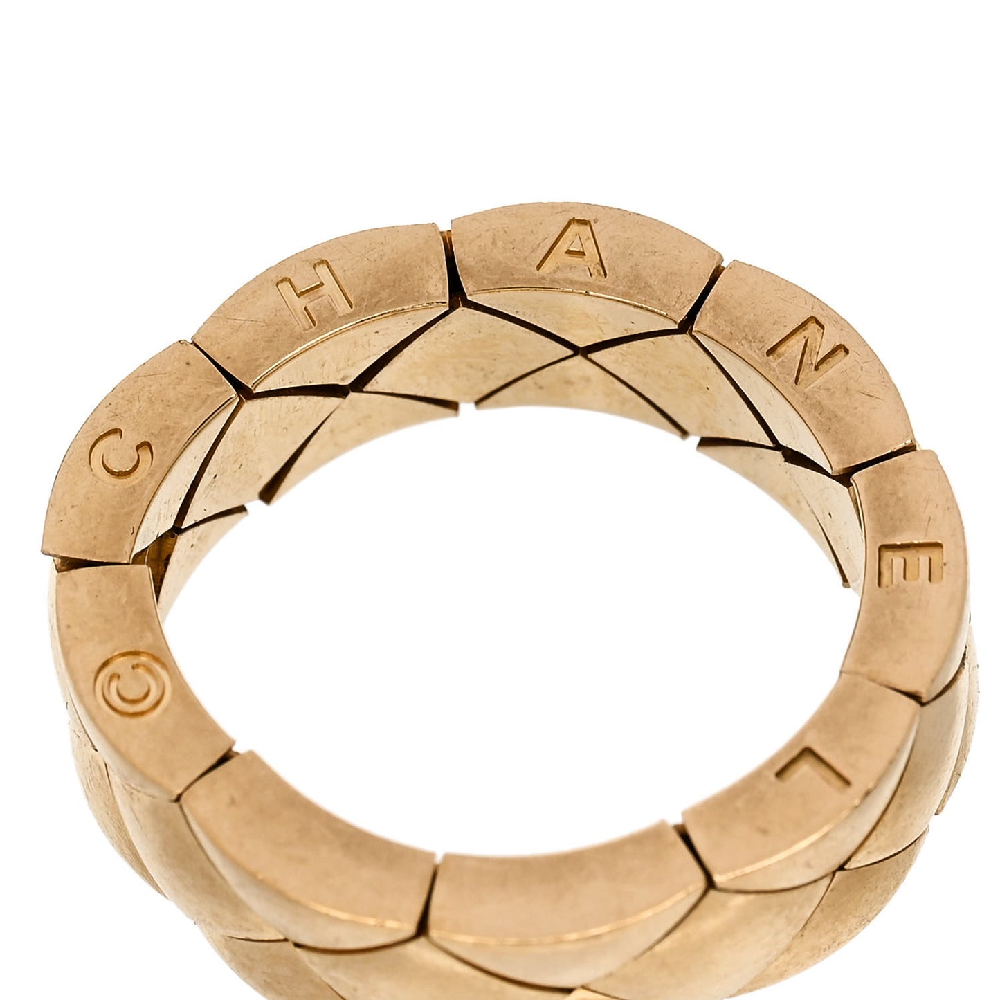 18K Yellow Gold Small Matelasse Ring 54 7
