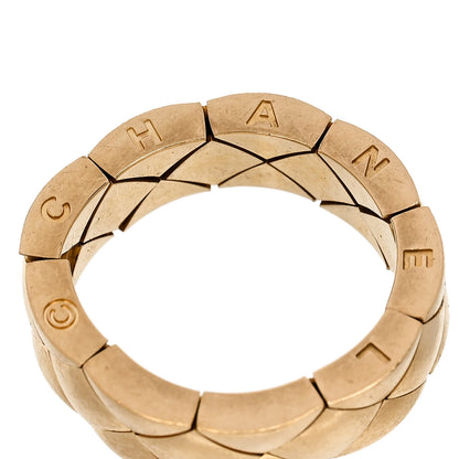 Chanel 18K Yellow Gold Small Matelasse Ring 54 7 5 of 5