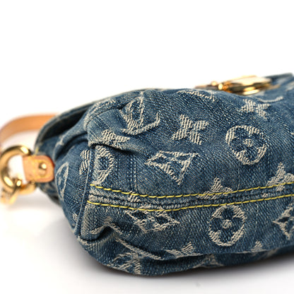 Louis Vuitton Monogram Denim Mini Pleaty Blue 8 of 9