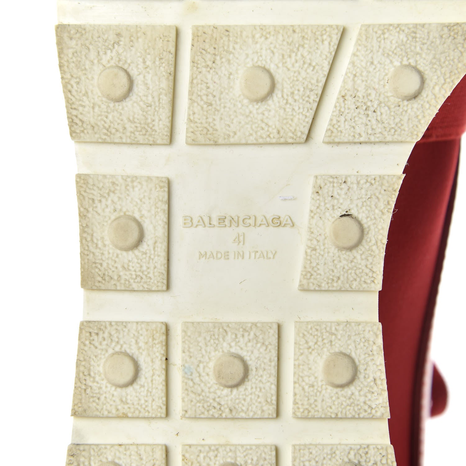 Balenciaga Calfskin Neoprene Mesh Suede Womens Race Runner Sneakers 41 Red 8 of 10