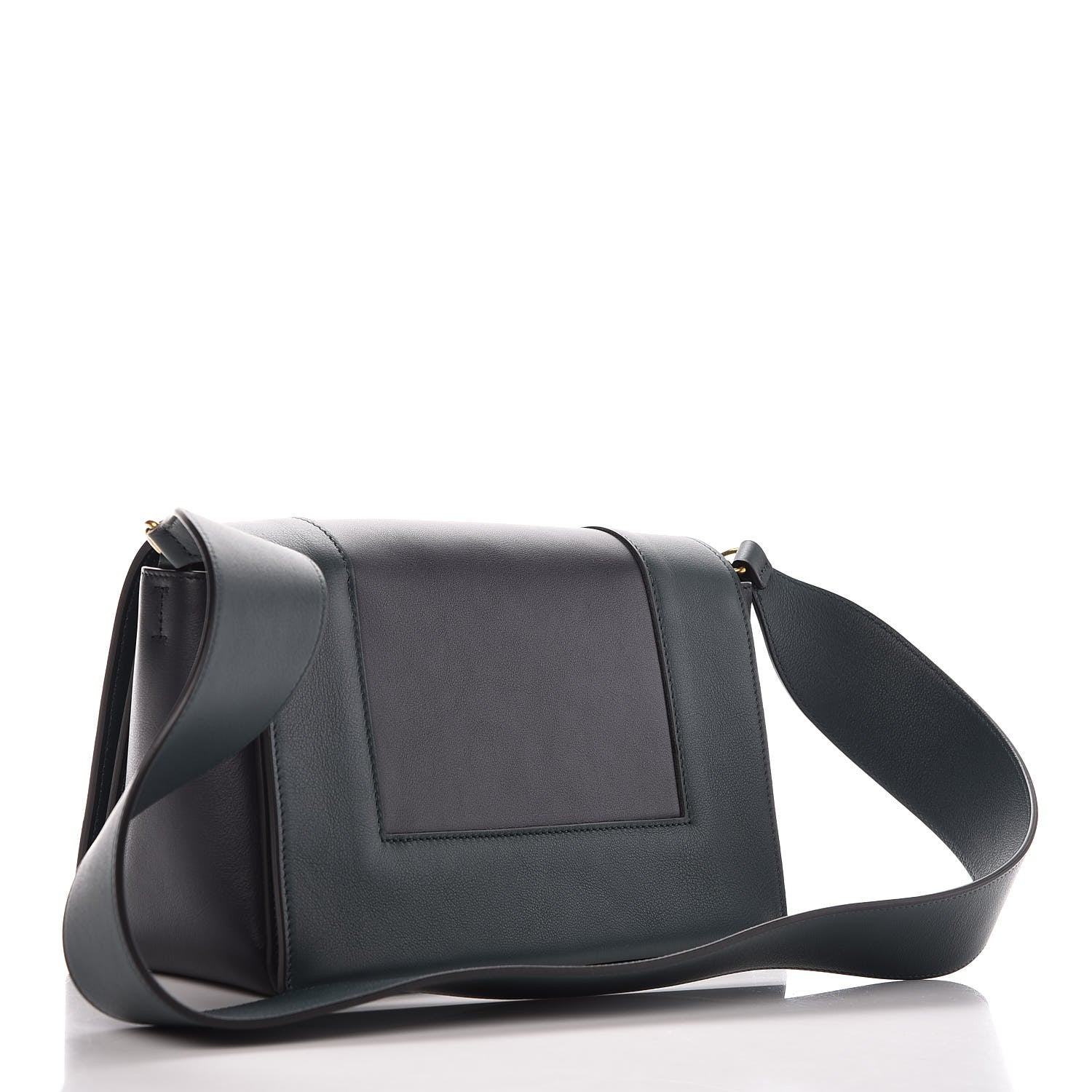 Celine Shiny Smooth Calfskin Medium Frame Shoulder Bag Amazone Dark Navy 3 of 7